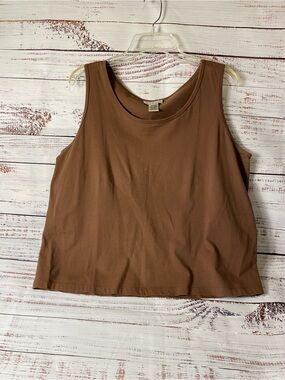 Graff Wear Brown Scoop Neck Tank Top - Sz-XL